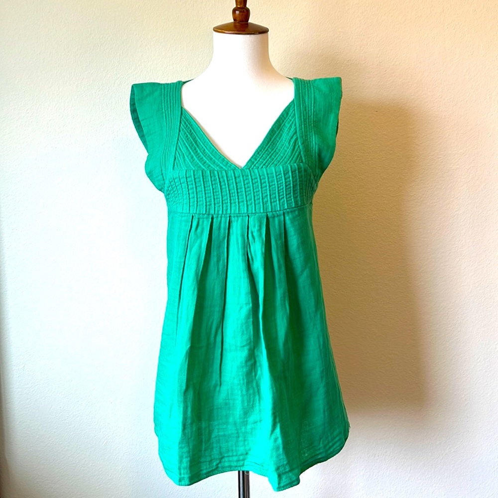 Green Empire Waist Top from Anthropologie